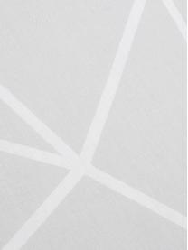 Dubbelzijdig dekbedovertrek Amer, Katoen, Bovenzijde: grijs, wit. Onderzijde: wit, 140 x 200 cm