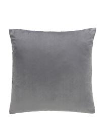 Funda de cojín de terciopelo Lucie, 100% terciopelo (poliéster)
El color del terciopelo puede variar dependiendo de la luz y la dirección en que se encuentre., Gris oscuro, An 45 x L 45 cm