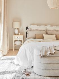Bavlnená posteľná bielizeň s vypraným efektom Florence, Biela, 155 x 220 cm + 1 vankúš 80 x 80 cm