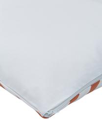 Baumwoll-Kissenhülle Bram mit grafischem Muster, 100% Baumwolle, Weiß, Orange, 45 x 45 cm