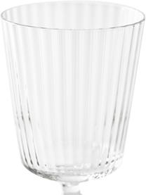 Wijnglazen America's Cocktail met groefstructuur, 4 stuks, Glas, Transparant, Ø 8 cm x H 20 cm, 240 ml