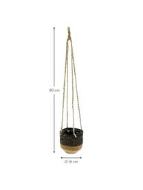 Hangende plantenpot Osanippa, Hogla bladeren, Bruin, zwart, Ø 16 x H 80 cm