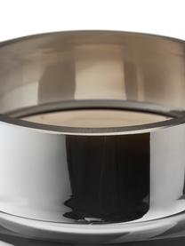 Mondgeblazen glazen vaas Uma met chromen glans, Gelakt glas, Transparant, chroomkleurig, Ø 15 x H 20 cm