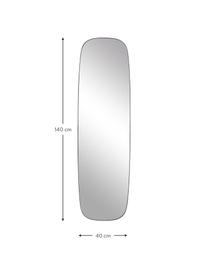 Specchio quadrato da parete Alyson, Cornice: metallo rivestito, Superficie dello specchio: lastra di vetro, Nero, Larg. 54 x Alt. 168 cm