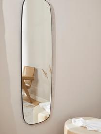 Rechthoekige wandspiegel Alyson, Lijst: gepoedercoat metaal, Zwart, B 54 x H 168 cm