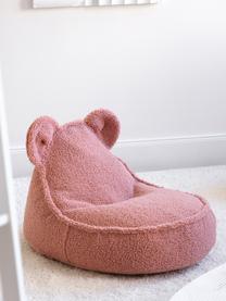 Pouf per bambini in teddy Bear, Teddy rosa chiaro, Larg. 60 x Prof. 70 cm