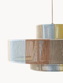 Grote hanglamp Lace uit linnendraden, Lampenkap: touw, metaal, Meerkleurig, Ø 50 x H 25 cm
