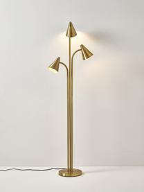 Lampada da terra in metallo Arturo, Lampada: metallo rivestito, Dorato, Alt. 159 cm