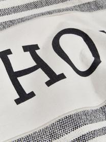 Poszewka na poduszkę z bawełny z recyklingu Home, 100% bawełna z certyfikatem GRS, Czarny, biały, S 45 x D 45 cm