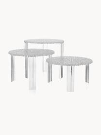Table basse de jardin T-Table, haut. 28 cm, Verre acrylique, Transparent, Ø 50 cm