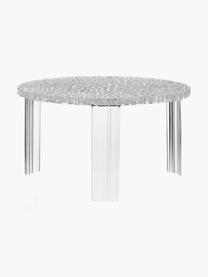 Okrúhly záhradný konferenčný stolík T-Table, V 28 cm, Akrylové sklo, Priehľadná, Ø 50 cm
