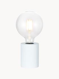 Malá stolová lampa z dreva Tub, Biela, Ø 8 x V 10 cm