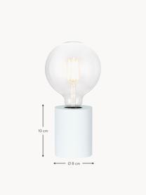 Malá stolní lampa z dřeva Tub, Bílá, Ø 8 cm, V 10 cm