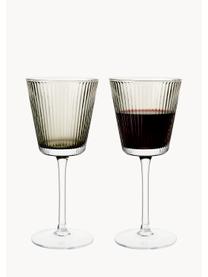 Mondgeblazen wijnglazen Grand Cru, 4 stuks, Glas, Grijs, transparant, Ø 8 x H 18 cm, 180 ml