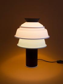 Kleine Tischlampe TL4, Lampenschirm: Silikon, Schwarz, Weiß, Hellgrün, Ø 26 x H 25 cm