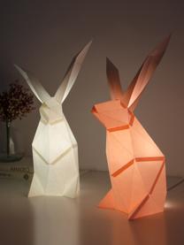 Tafellamp Rabbit, bouwpakket van papier, Lampenkap: papier, 160 g/m², Voetstuk: MDF, kunststof, Wit, 18 x 34 cm