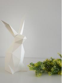 Tischleuchte Rabbit, Bausatz aus Papier, Lampenschirm: Papier, 160 g/m², Sockel: Holzfaserplatte und Kunst, Weiß, 18 x 34 cm