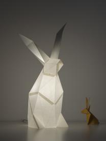 Tischleuchte Rabbit, Bausatz aus Papier, Lampenschirm: Papier, 160 g/m², Sockel: Holzfaserplatte und Kunst, Weiß, 18 x 34 cm