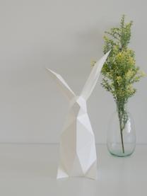 Tischleuchte Rabbit, Bausatz aus Papier, Lampenschirm: Papier, 160 g/m², Sockel: Holzfaserplatte und Kunst, Weiß, 18 x 34 cm