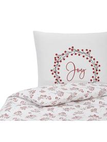 Flanelová posteľná bielizeň Berries, Červená, 140 x 200 cm + 1 vankúš 80 x 80 cm