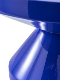 Tavolino rotondo Zig Zag, Plastica laccata, Blu royal, Ø 60 cm