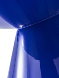 Tavolino rotondo Zig Zag, Plastica laccata, Blu royal, Ø 60 cm