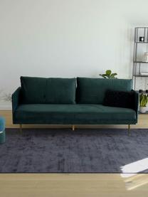 Sofá cama de terciopelo Lauren (3 plazas), Tapizado: terciopelo (poliéster) Al, Estructura: madera de pino, Patas: metal pintado, Terciopelo verde oscuro, An 206 x Al 87 cm