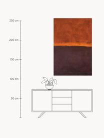 Handgemaltes Leinwandbild Edge Red, Aubergine, Orange, B 88 x H 118 cm