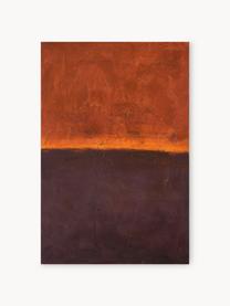 Handgemaltes Leinwandbild Edge Red, Aubergine, Orange, B 98 x H 148 cm