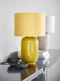 Lampe à poser céramique jaune moutarde Cadiz, Jaune, Ø 28 x haut. 43 cm