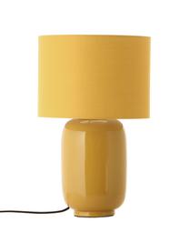 Stolní lampa z keramiky Cadiz, Žlutá, Ø 28 cm