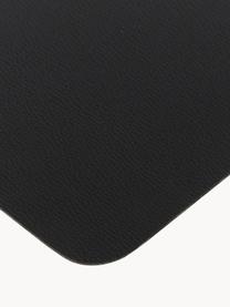 Kunstleren placemats Trefl, 2 stuks, Kunstleer (PVC), Zwart, B 33 x L 46 cm