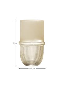 Vaso in vetro bianco Belise, Vetro, Marrone, Ø 11 x Alt. 19 cm