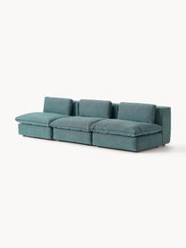 Modulares Sofa Felix (3-Sitzer), Bezug: 100 % Polyester Der strap, Gestell: Massives Kiefern- und Fic, Füße: Kunststoff Dieses Produkt, Webstoff Türkisgrün, B 300 x T 110 cm