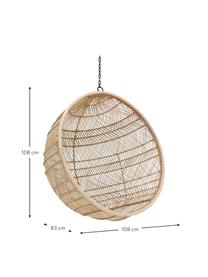 Poltrona sospesa in rattan Structure, Rattan, Ø 108 x Alt. 83 cm