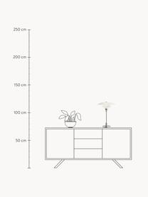 Grote tafellamp PH 3½-2½, mondgeblazen, Lampenkap: opaalglas, mondgeblazen, Zilverkleurig, wit, Ø 33 x H 47 cm