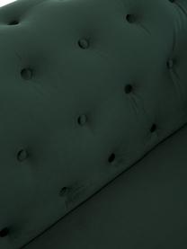 Chesterfield-Samt-Sofa Chester (2-Sitzer), Bezug: Polyestersamt 20.000 Sche, Füße: Massives Eichenholz und N, Samt Waldgrün, B 186 x T 94 cm