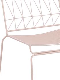 Chaise de balcon en métal Bueno, Rose