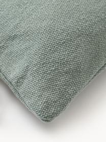 Kissenhülle Galliot mit maritimem Knoten-Dekor, 100 % Baumwolle, Salbeigrün, Cremeweiß, B 40 x L 40 cm