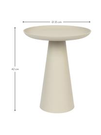 Okrągły stolik pomocniczy z metalu Ringar, Aluminium malowane proszkowo, Beżowy, matowy, Ø 35 x W 42 cm