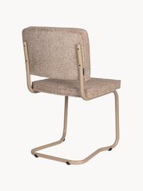Plyšové stoličky Kink, 2 ks, Plyšová nugátová, béžová, Š 48 x H 48 cm