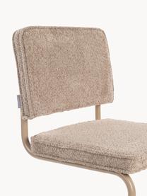 Plyšové stoličky Kink, 2 ks, Plyšová nugátová, béžová, Š 48 x H 48 cm