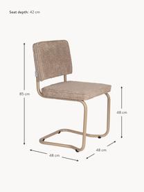 Plyšové houpací židle Kink, 2 ks, Nugátová, béžová, Š 48 cm, H 48 cm