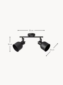 Lampa sufitowa Rolet, Czarny, S 35 x W 18 cm