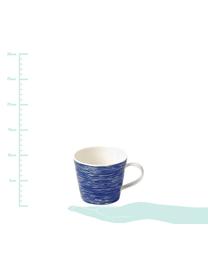 Tasse porcelaine design Pacific, 6 élém., Blanc, bleu