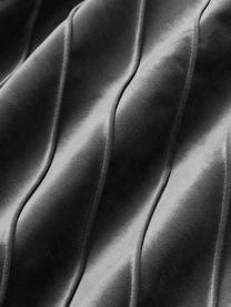 Sametový povlak na polštář se strukturovaným vzorem Leyla, Samet (100 % polyester), Antracitová, Š 40 cm, D 40 cm