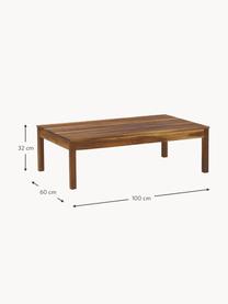 Mesa para exterior de madera de acacia Bo, 100 x 60 cm, Estructura: madera de acacia maciza a, Madera de acacia, An 100 x F 60 cm