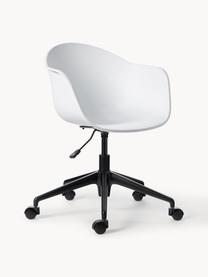 Schreibtischstuhl Claire, Sitzfläche: 65 % Polypropylen, 35 % G, Beine: Metall, pulverbeschichtet, Rollen: Kunststoff, Weiss, B 66 x T 60 cm