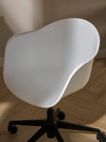 Krzesło biurowe Claire, Stelaż: metal malowany proszkowo, Biały, S 66 x G 60 cm