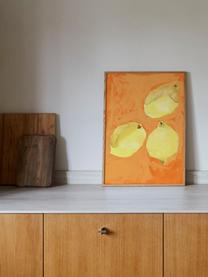 Poster Lemons, 210 g de papier mat de la marque Hahnemühle, impression numérique avec 10 couleurs résistantes aux UV, Jaune citron, orange, larg. 30 x haut. 40 cm